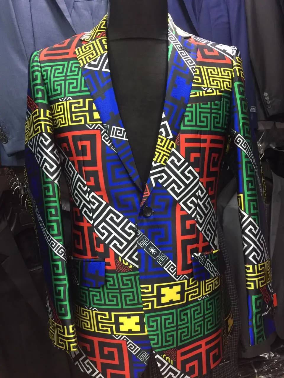 2017 new design for flower blazer-in Blazers from Men's Clothing on