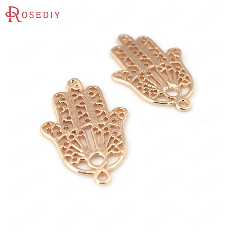 

6PCS 27x17.5MM 24K Champagne Gold Color Plated Buddha Palm Hand Brass Charms Pendants High Quality Diy Jewelry Accessories