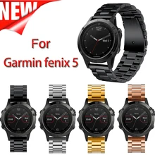 22 мм ширина металлический ремешок из нержавеющей стали для Garmin Fenix 5 Plus ремешок 3 звенья классический металлический браслет для Garmin Fenix 5 ремешок для часов