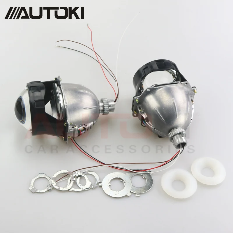 AUTOKI Bi светодиодный объектив проектора мощная 3 0 дюймов Hi/Lo луч фары для