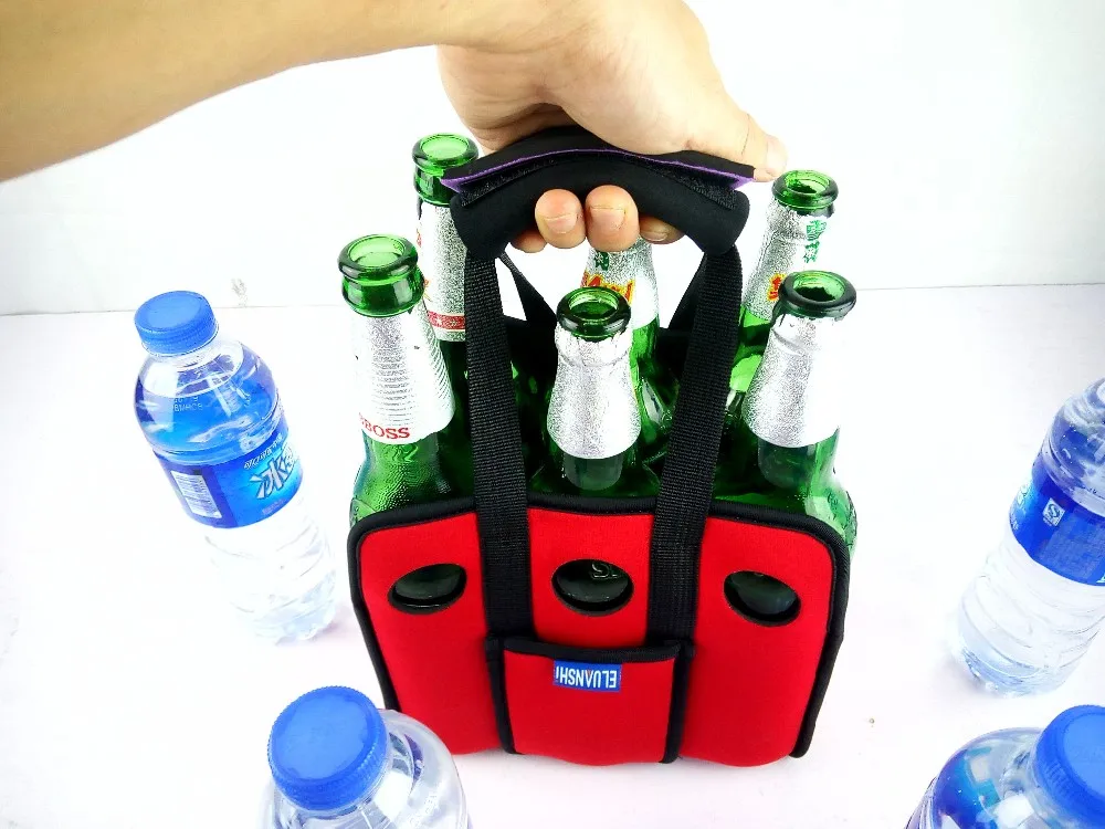 neoprene 6 can Cooler Beer backpack picnic basket bag set Wine box Chillers Frozen wedding Bottle PP outdoor tableware bar lunch