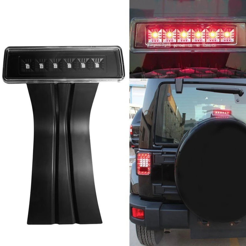 

3rd LED Replacement Brake Light For 07-16 JK Jeep Wrangler Black with clear Lens