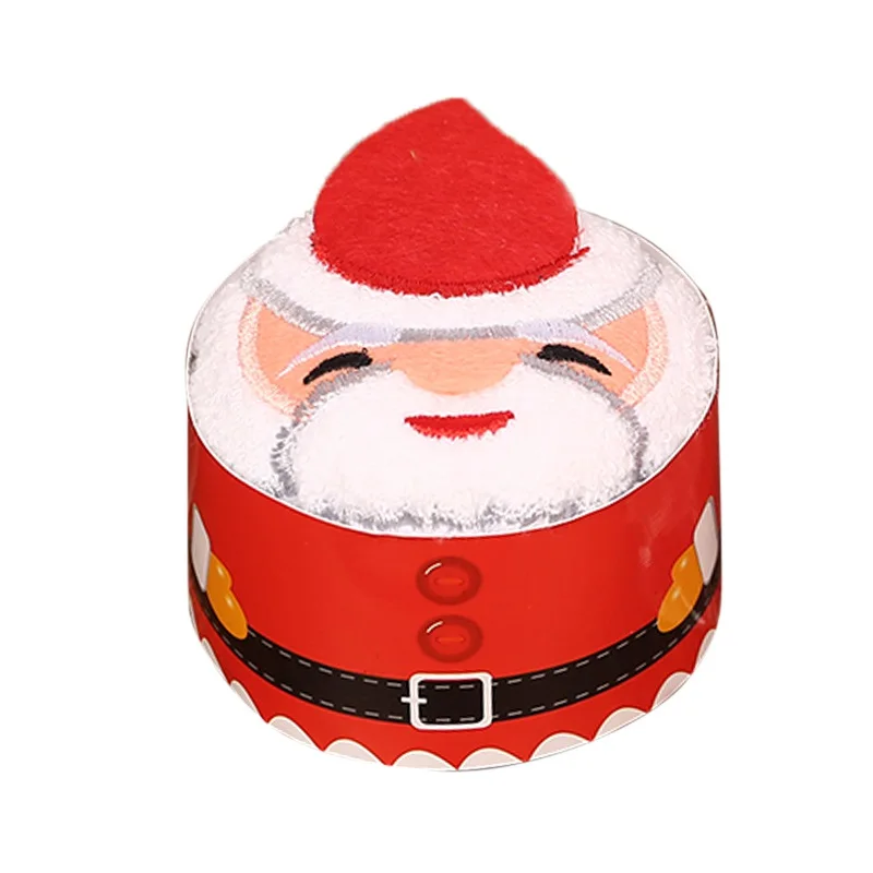 

New Christmas Gift Cotton Christmas Tree Santa Snowman Christmas Gift Cake Towel 30x30 Cm Creative Christmas Decoration