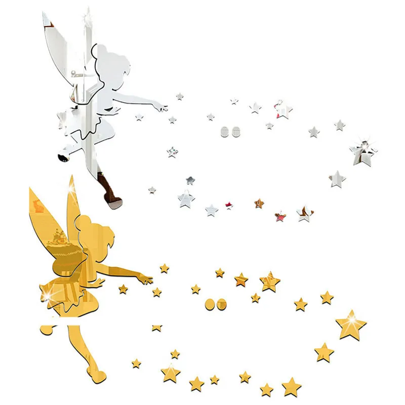 Сказочная настенная наклейка со звездами сделай сам 3D декоративные зеркальные