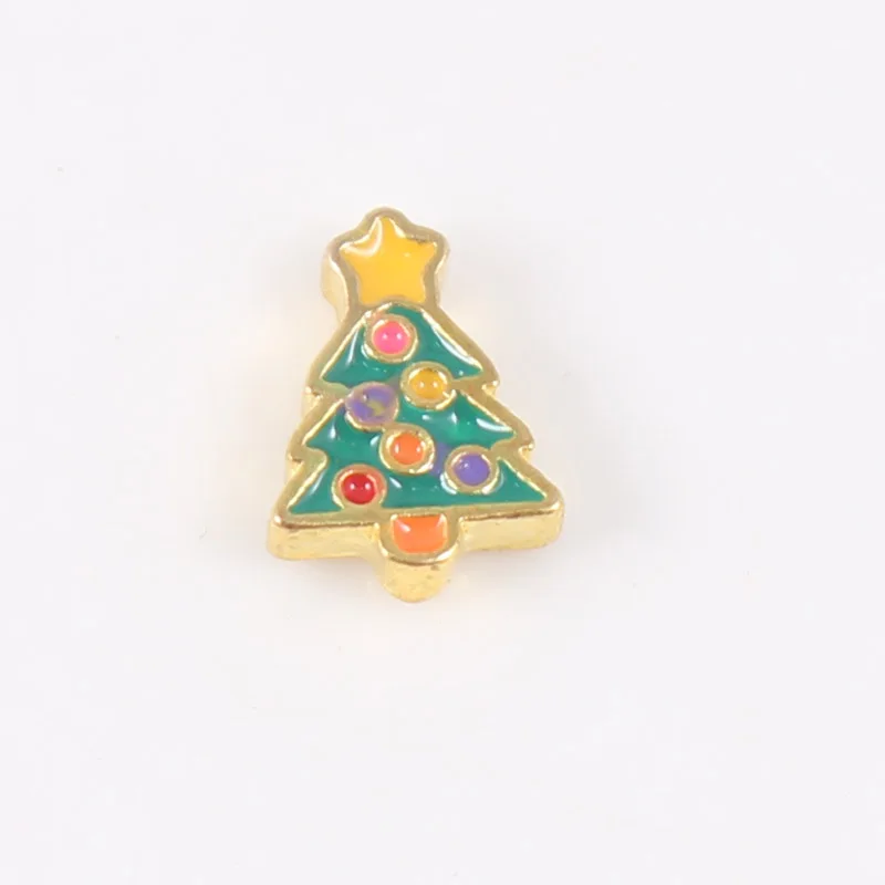 

2017 New Arrival 50pcs Christmas Tree Floating Charms Jewelry Floating Charms For Floating Memory Living Glass Lockets