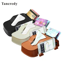 Tancredy автомобиль коробка ткани Кожа автомобилей Бумага Полотенца коробка высокое качество мобильного телефона держатель для карт Бумага окно стайлинга автомобилей