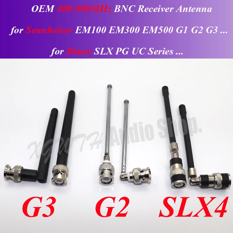 Antenna Per Microfono Wireless Uhf Bnc Oem Da 2 Pezzi Per Antenna Shure Slx Pg Serie Uc E Sennheiser Em100 Em300 G1 G2 G3 Series