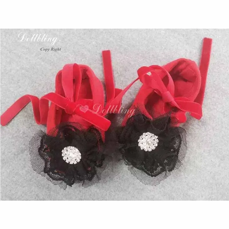Handmade Red And Black Ladybug Flower Baby Girl //Toddler Headband