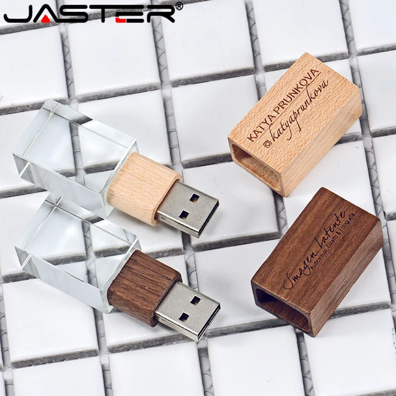 JASTER(10 шт. бесплатный логотип) USB 2,0 свадебная фотография подарок деревянный Кристалл Деревянный 64 ГБ 32 ГБ 16 ГБ 4 ГБ памяти флэш-накопитель