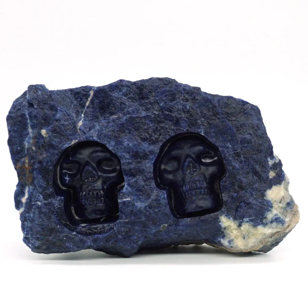 

5,7 "Голубой кальдалитовый камень череп лечебная Хрустальная статуя домашний декор камень минерал