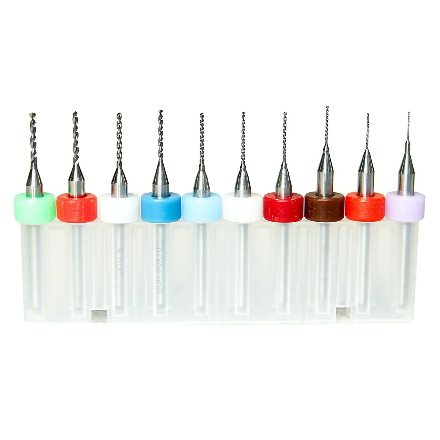 

BHTS-10 Pcs 0.3mm-1.2mm PCB Print Circuit Board Tip Spiral Flute Carbide Micro-Drill Bits For Dremel PCB jewelry Making CNC En