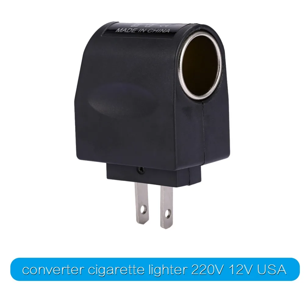 220V US EU Plug Car Cigarette Lighter Adapter Converter AC Wall Power
