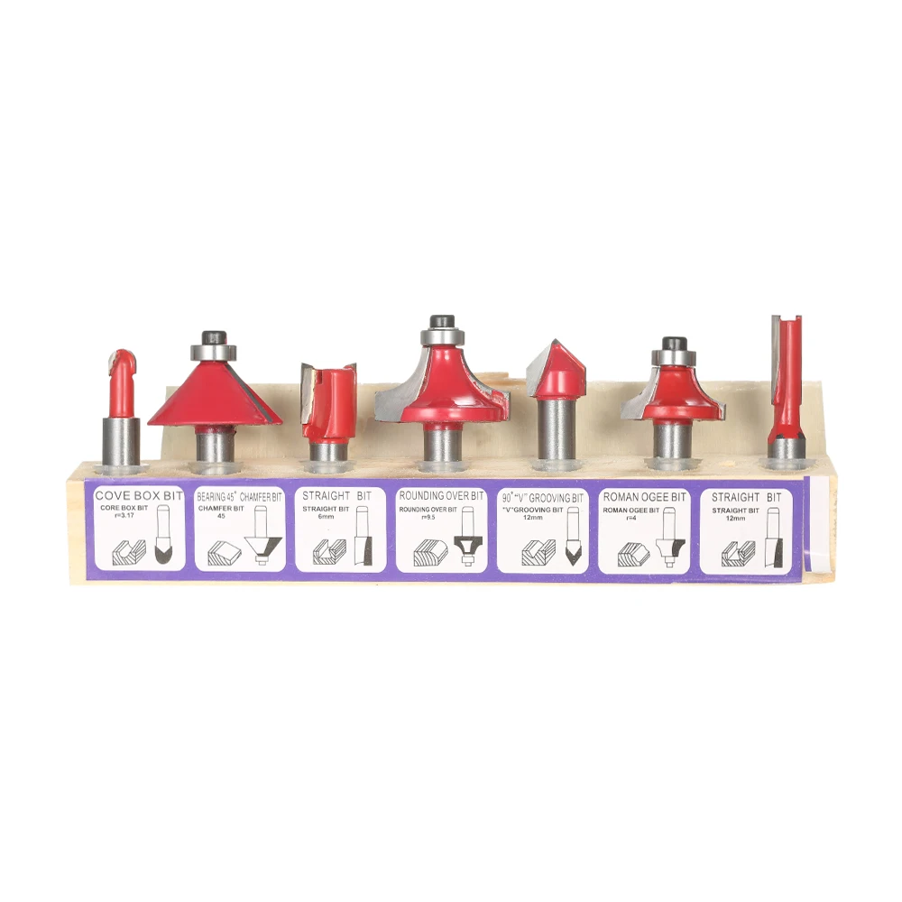 15 шт. фрезы Набор бит 8 мм хвостовик мельница деревообрабатывающие резцы инструмент для пола ручной работы гравировальный станок аксессуары