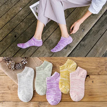 

ZDL-222 Wholesale High quaility ribbed slub cotton boat socks casual cotton invisible sock 10 pairs