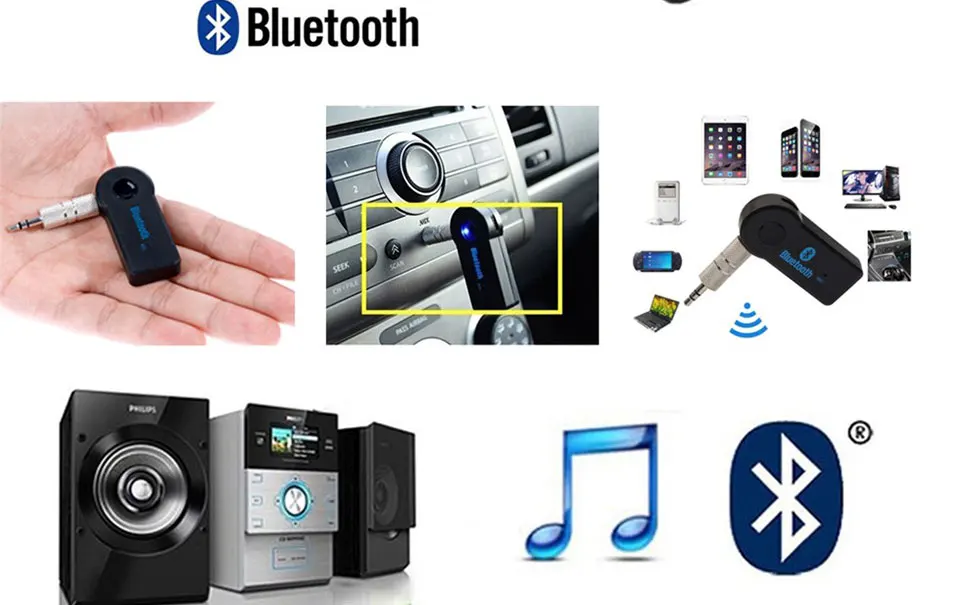 COOLJIER беспроводной Bluetooth приемник адаптер стерео 3,5 мм для автомобиля Музыка Аудио Aux Handsfree наушники ресивер Bluetooth адаптер