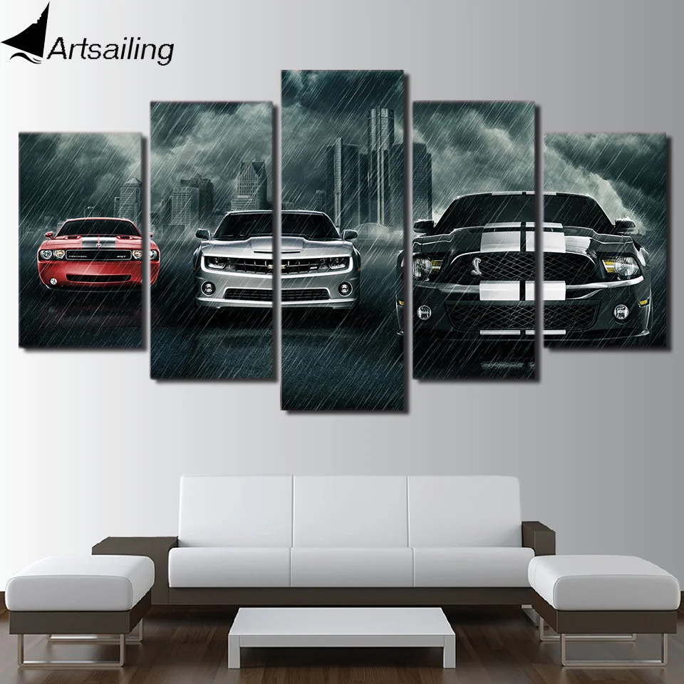 Aurelle Home Vintage Porsche Car Painting Wall Decor Multi Color Overstock 26041148