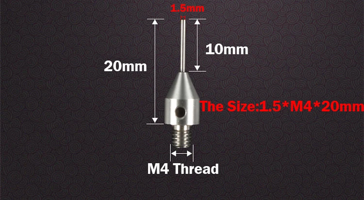 1 мм, 1,5 мм, 2 мм, диаметр M4, резьба 20 мм, 30 мм, 40 мм, длина, Вольфрамовая сталь, 3d-измерительный прибор, измерительный станок, измерительный прибор, CMM зонд - Цвет: 4