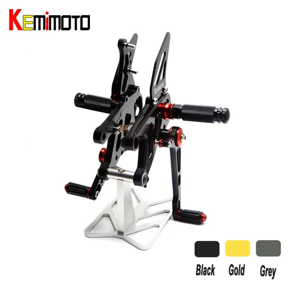 

KEMiMOTO CNC Adjustable Rearset Footpeg Rear Sets For Aprilia RSV4 ( R / FACTORY ) APRC ABS 2013 2014 2015 RSV 4 Footrests