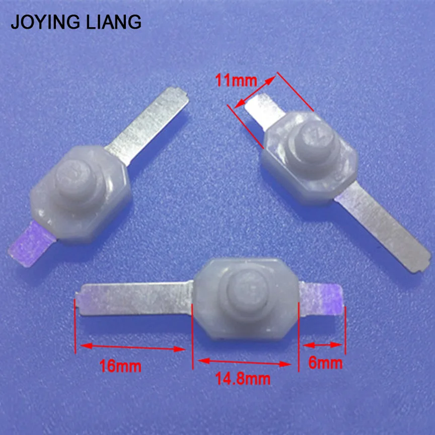 

3pcs/lot White Strong Light Flashlight Switch Electric Torch Tail / Middle Switch Long 16mm Contact + 6mm Contact