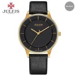 2017 кварцевые часы дамы браслет Часы JULIUS Montres Femme модные Повседневное кожа Для мужчин часы влюбленных Водонепроницаемый часы подарок