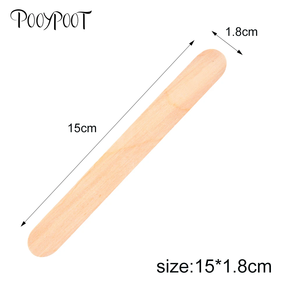 Pooypoot 10 шт./компл. деревянная лопатка крем для удаления волос Stick воск депиляции