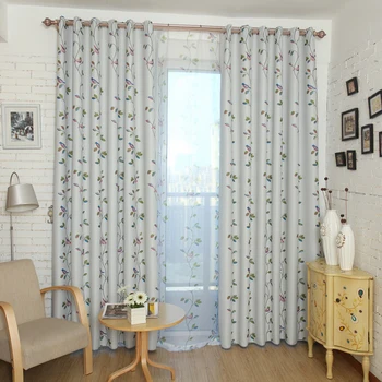 

Room Window Blackout Kids Curtain Short Ready Door Roman Curtains for Bedroom Kitchen Birds Printed Drapes Home Decor