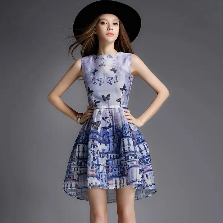 Butterfly Print Dress by Heine | Look Again
