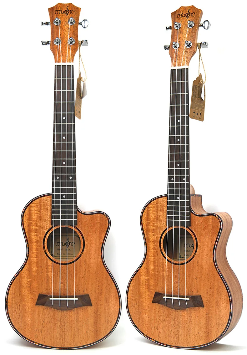 2" tenor Mahogany solid Cutaway гитара укулеле 4 струны ukelele Гавайи мини маленькая guita туристическая Акустическая гитара Uke концертная