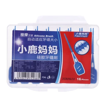 

16Pcs/Lot Interdental Brush Dental Floss Teeth Oral Clean Silicone Toothpick