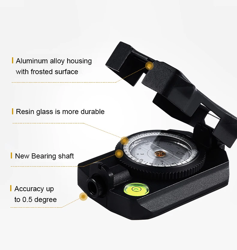 Liga de Alumínio new Eyeskey Professional Multifuncional Bússola Bússola Sobrevivência à Prova d' Água Grau Militar 4 High Quality Esporte e Lazer