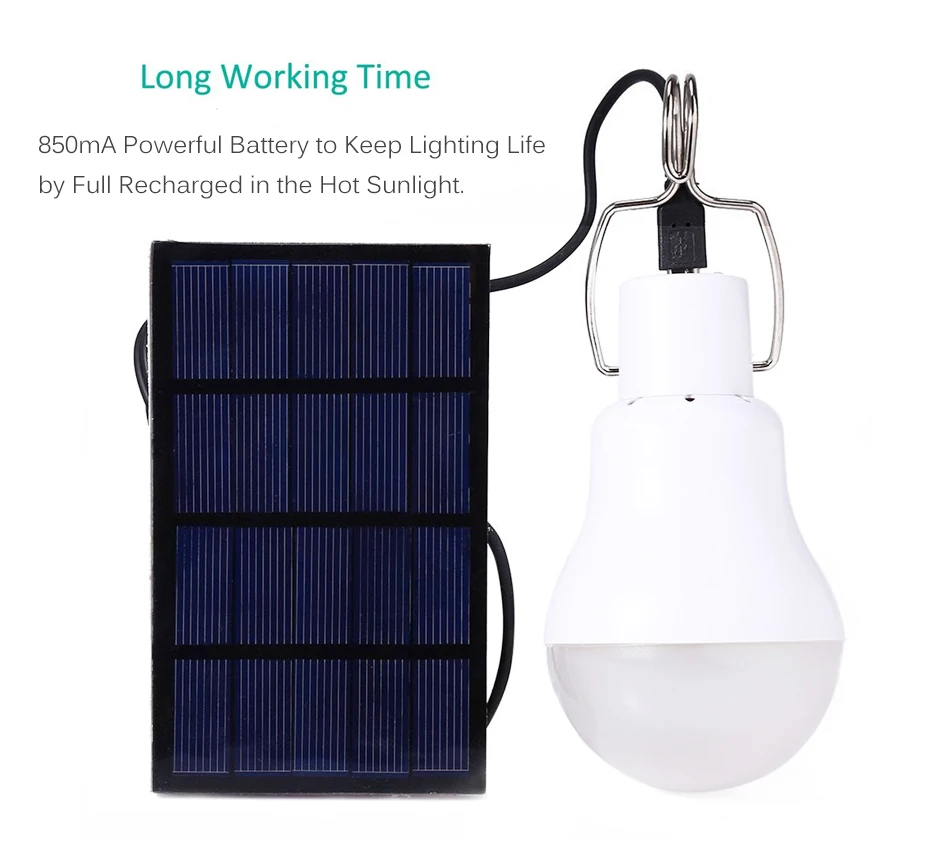 Lâmpadas Solares luminaria painel de energia solar Tipo de Célula Solar : Bateria de Lítio