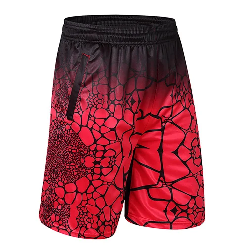 Lovmovel новые мужские баскетбольные шорты быстросохнущие эластичные шорты на молнии для футбола спортивная одежда свободные пляжные шорты - Цвет: red