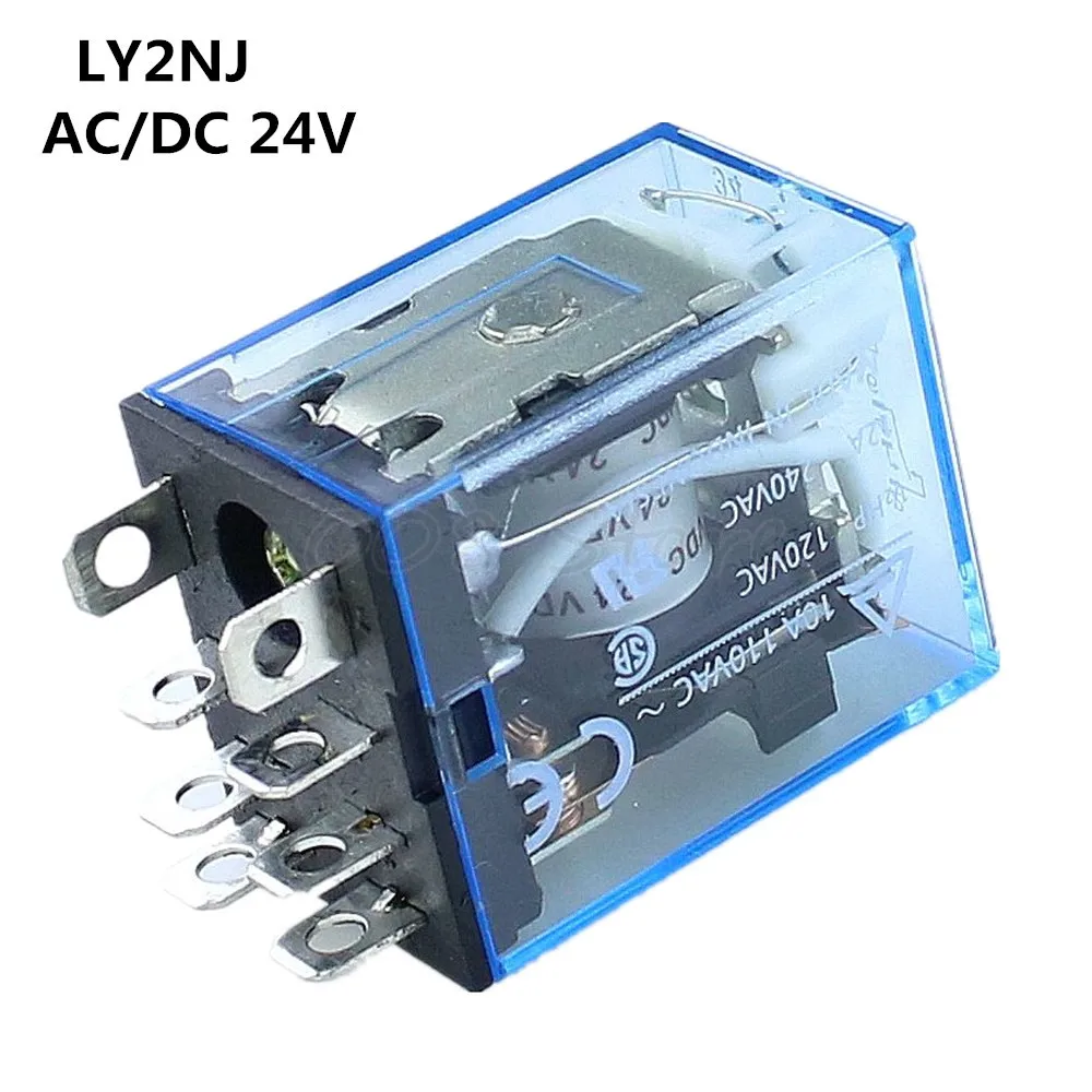 

1Pc LY2NJ HH62P HHC68A-2Z Electronic Micro Mini Electromagnetic Relay 10A 8PIN Coil DPDT AC/DC 24V