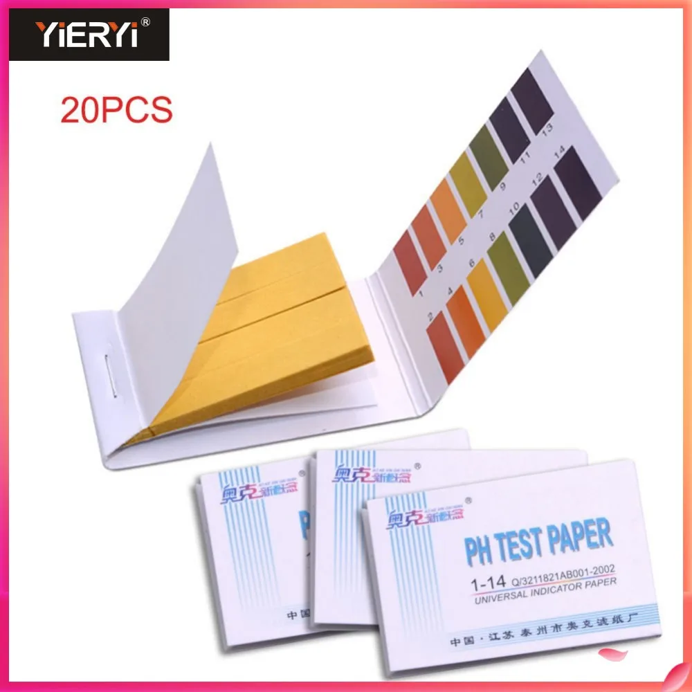 

Yieryi 20 pcs/BOX PH Meters PH Test Strips Indicator Test Strips 1-14 Paper Litmus Tester/Brand New Measurement