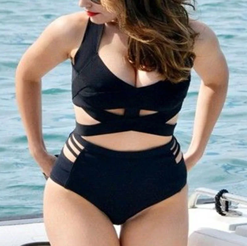 

Plus Size Bikini 2019 Women Swimwear Swimsuit High Waist Summer Bathing Suit Swimsuits biquini maillot de bain Beachwear