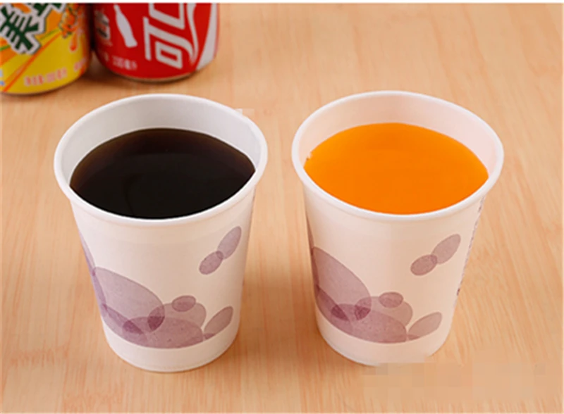 100 шт./лот домашний офис одноразовые экологически безопасные бумажные стаканы для питья Молоко Фруктовый сок чай горячей и холодной питьевой