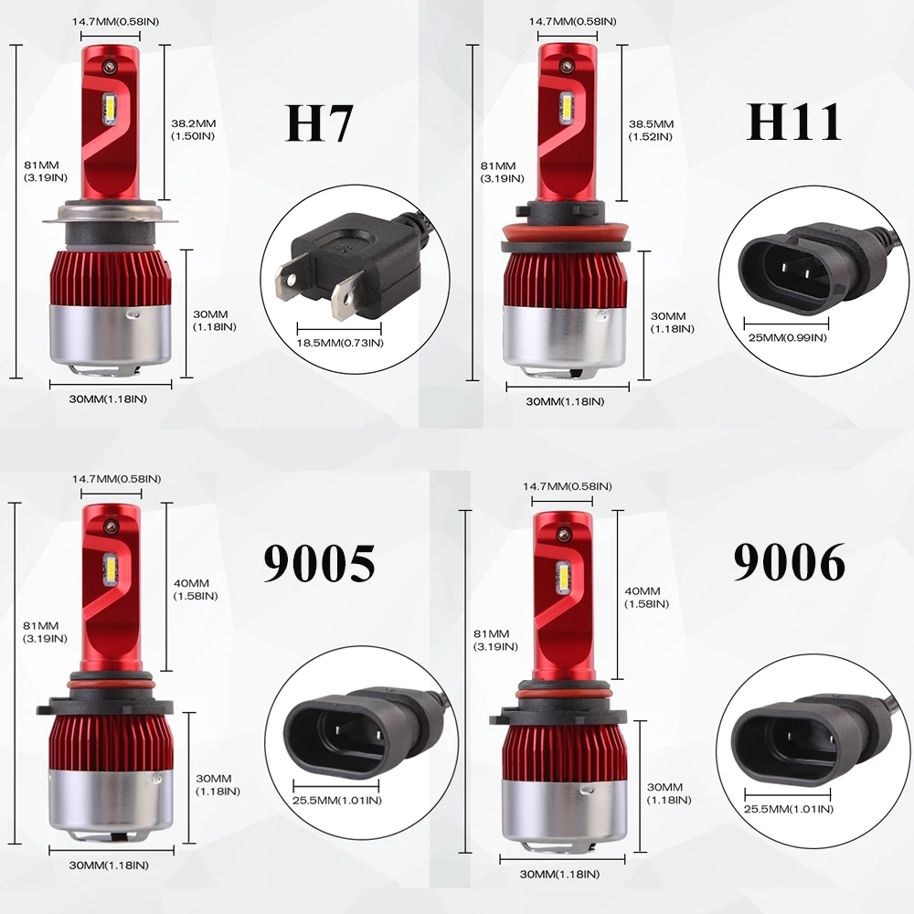 NOVSIGHT H7 Led H11 H8 H9 автомобилей головной светильник лампочка 9005 HB3 9006 HB4 60 Вт 8000LM вождения авто противотуманных фар светильник лампы 6000K белый Противотуманные огни