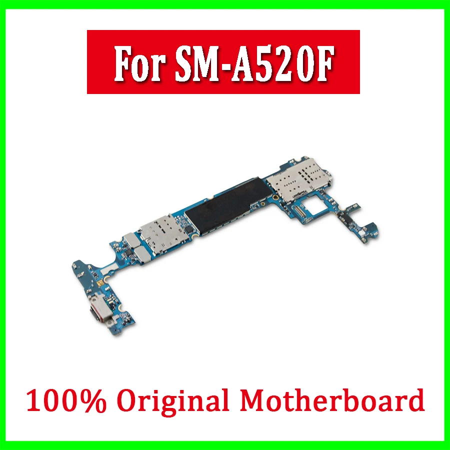 

Original Motherboard for Samsung Galaxy A5 A520F unlocked For Galaxy A5 A520F Mainboard With chips Good Working Single Dual SIM