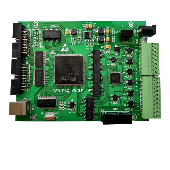 USB DAQ синхронный 8 различных изолированных аналоговых входов 16 бит 100 КСП 8AD 16DI 16DO