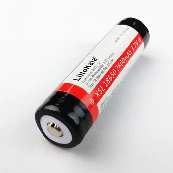 

2PCS /LOT Liitokala 100% New and Original 18650 3.7V 2600mAh Lithium-ion Battery, protected PCB+Free shipping