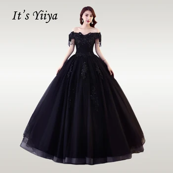 GRAN OFERTA ❤️ It's YiiYa-Vestido de novia con hombros descubiertos y cuello de barco, elegante Vestido de boda de encaje hasta el suelo, CH038 - discount item 32% OFF Bodas y eventos