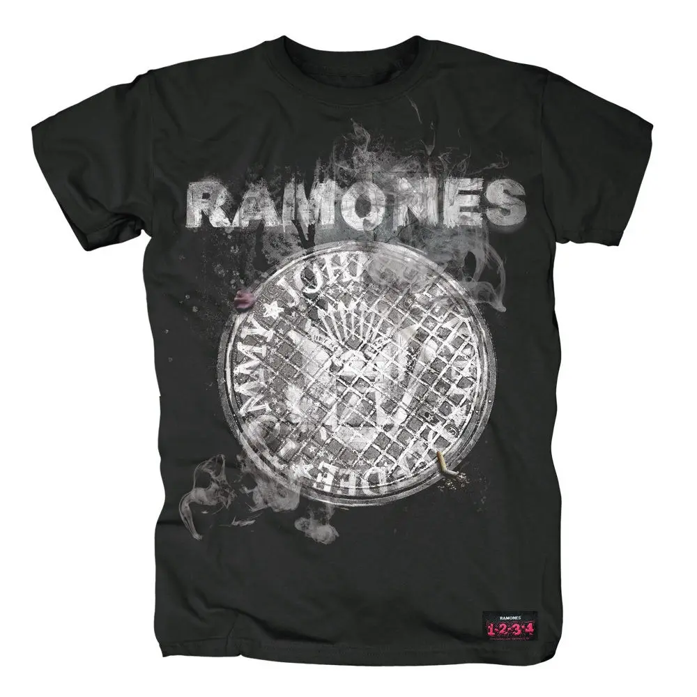 2018 nueva Moda Hombre RAMONES-Bowery cubierta de boca-Camiseta Oficial Hombre hombres Camiseta Popular Anime T-shirts 2018 nueva Moda Hombre RAMONES-Bowery cubierta de boca-Camiseta Oficial Hombre hombres Camiseta Popular Anime T-shirts