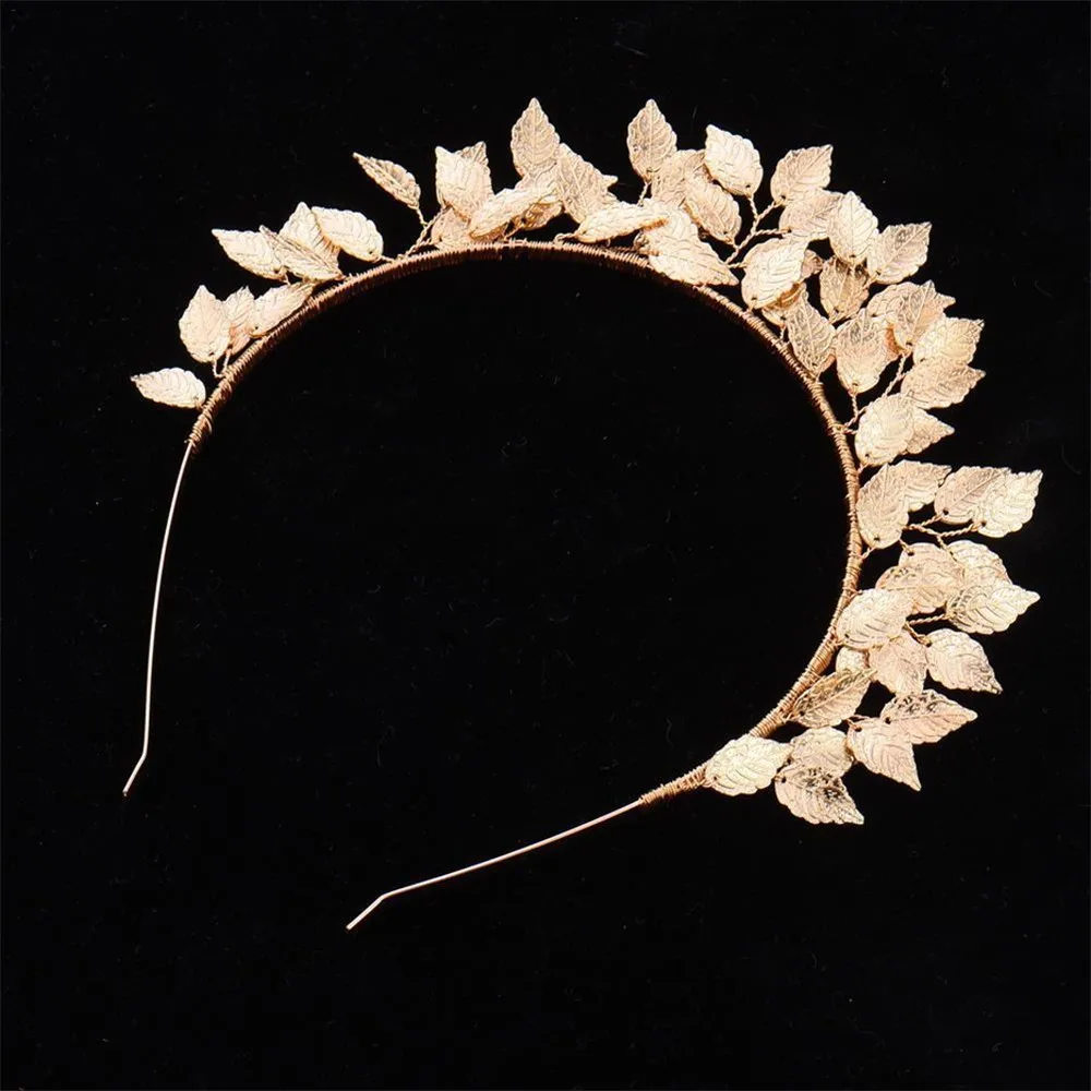 

Alloy Leaf Leaves Laurel Greek Roman Costume Head Band Women Wedding Bride Crown Hair Bands Headband for Women Girls Headwear