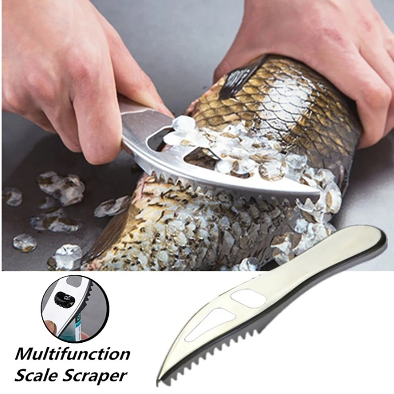 

1 Pc Fish Remover Cleaning Brush Portable Scale Cleaner Kitchen Tool Scale Plane Scraper For Seafood Planing Knife Kitch