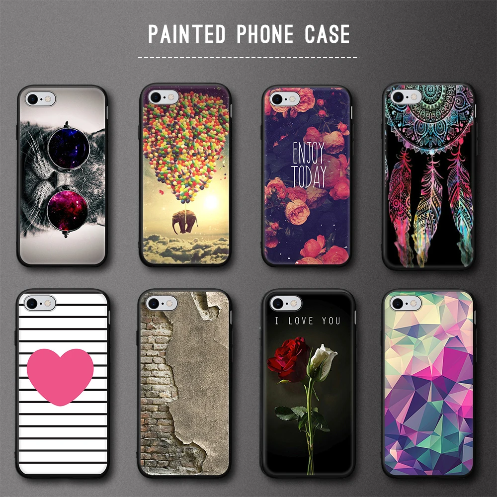 Phone Case For iPhone 7 8 Plus X 6 6s XS Max XR 5 5S SE Soft Silicone Cover For iPhone 6 S 6S PLUS Retro Pattern Capa Heart Case Phone Case For iPhone 7 8 Plus X 6 6s XS Max XR 5 5S SE Soft Silicone Cover For iPhone 6 S 6S PLUS Retro Pattern Capa Heart Case