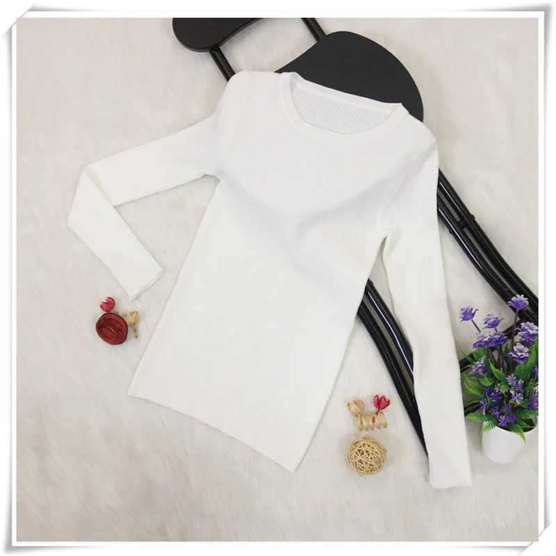 2019  Spring Autumn Style Women Knitted Cashmere Sweaters Round Neck Solid Color Female Thin Pullovers Office Jumpers