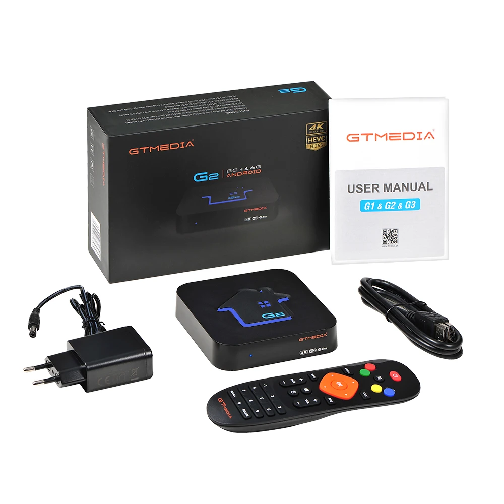 G2 Smart TV Box with 1 Year IPTV Subscription Code 4K Full HD 3D Media Player Europe IPTV PK Android 9.0 Set Top Box Abonnement