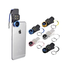 4в1 модный красивый эффект 3 в 1 объектив для камеры телефона рыбий глаз Широкоугольные Макро-линзы с светодиодный держатель для фонаря для сотового телефона