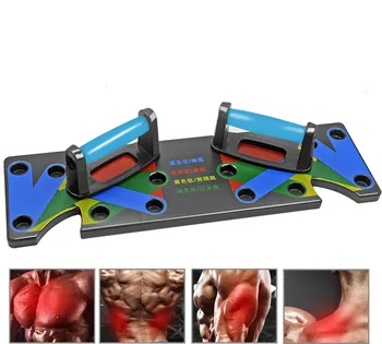 

9 in 1 Push Up Training Set with Hand Bar Push up Stands for Home Fitness Training Comfortable Grips Push-up Rack Board D90703