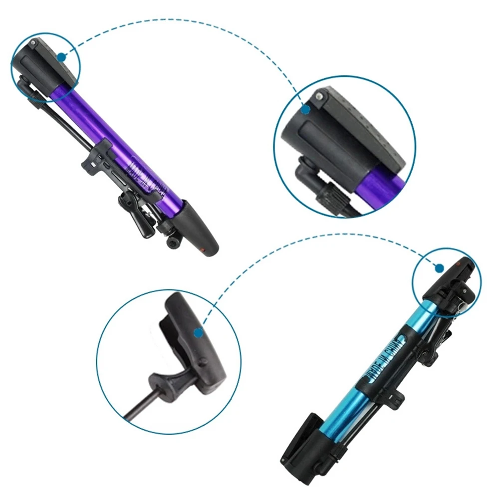 Наружный мини-портативный велосипедный насос из алюминиевого сплава, велосипедный насос, пригодный для горного велосипеда, мотоцикла, бытовой насос